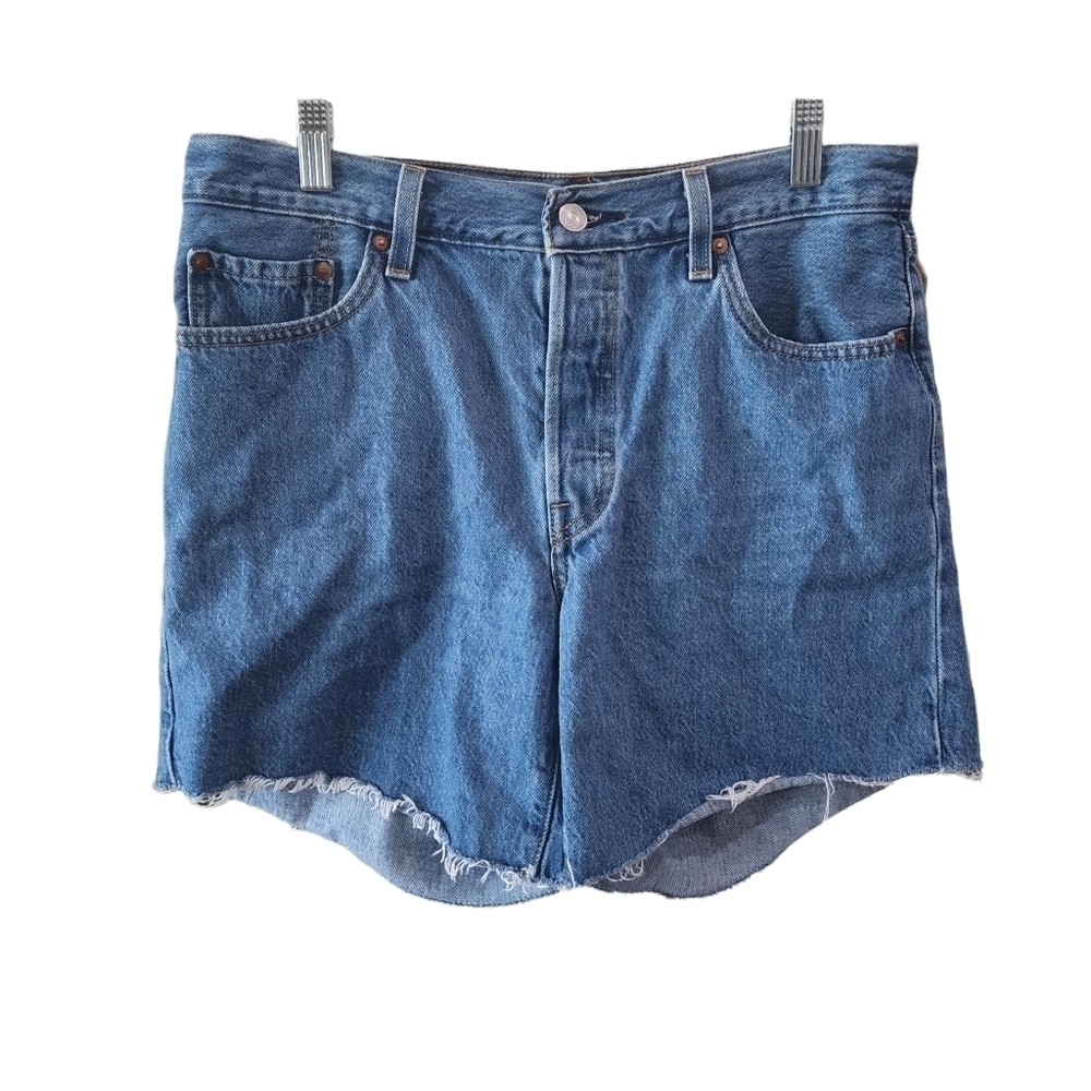 💜 Levi's 501 cut off button fly high rise shorts